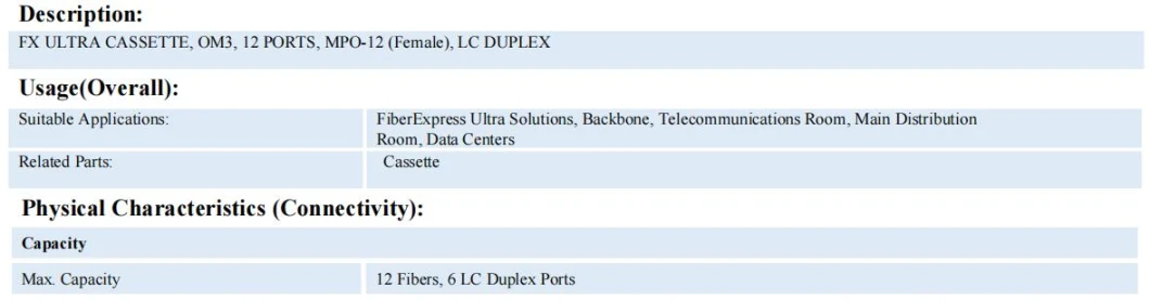 Data Center Solutions Products MPO-LC Duplex Multi Mode Fiber Optic Patch Cord Om3